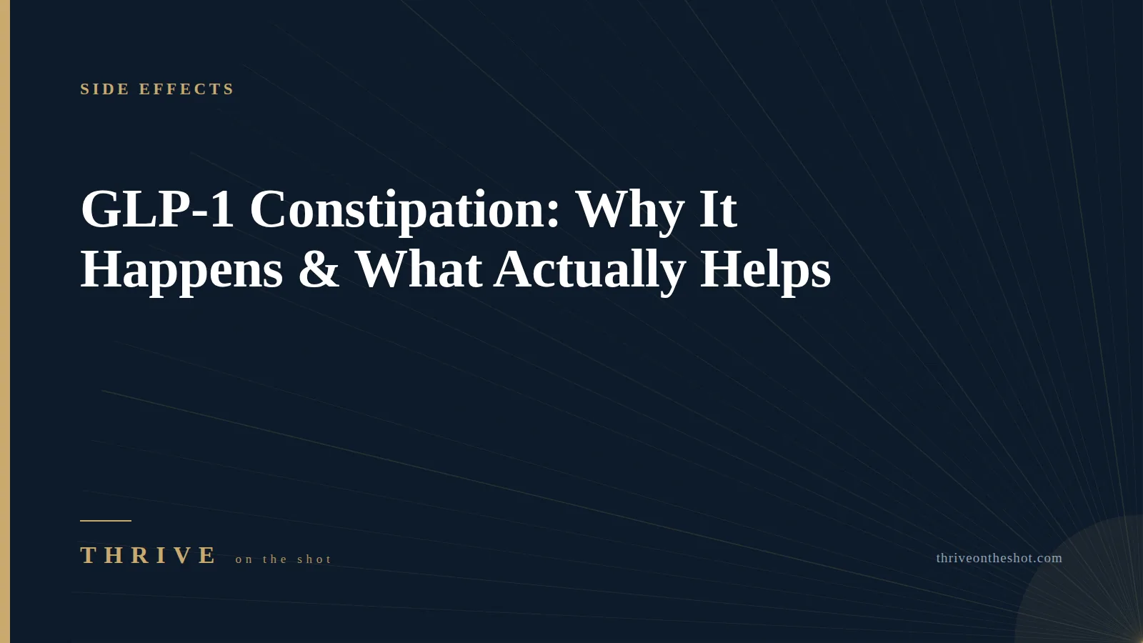 GLP-1 Constipation: Why It Happens & What Actually Helps