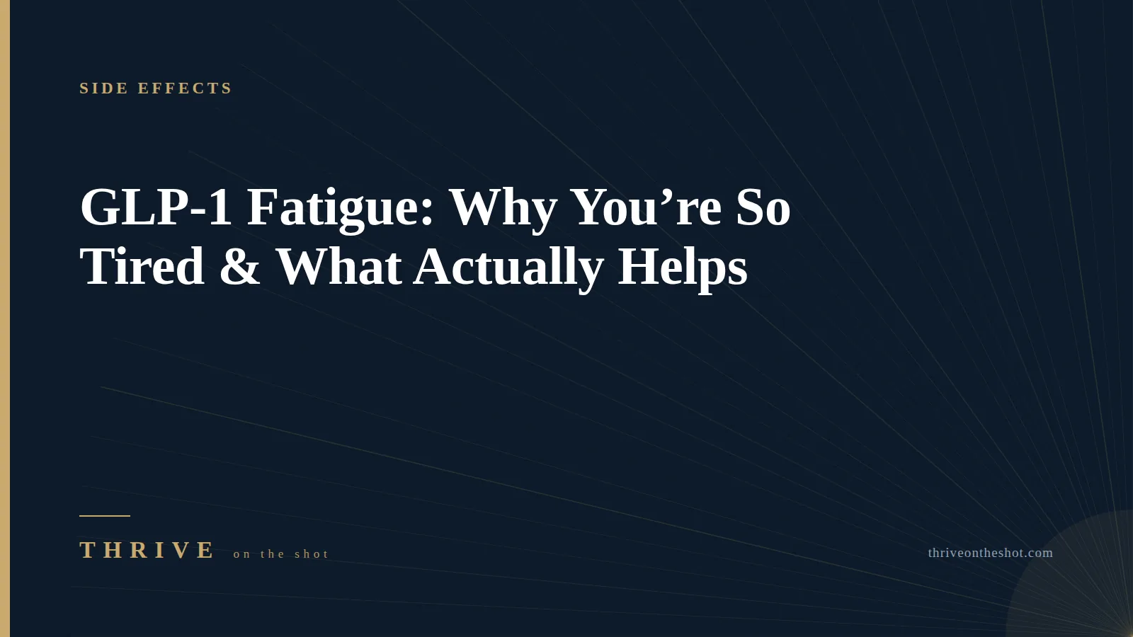 GLP-1 Fatigue: Why You're So Tired & What Actually Helps