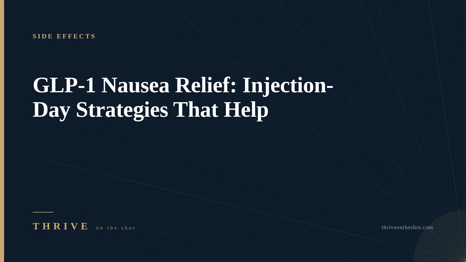 GLP-1 Nausea Relief: Injection-Day Strategies That Help