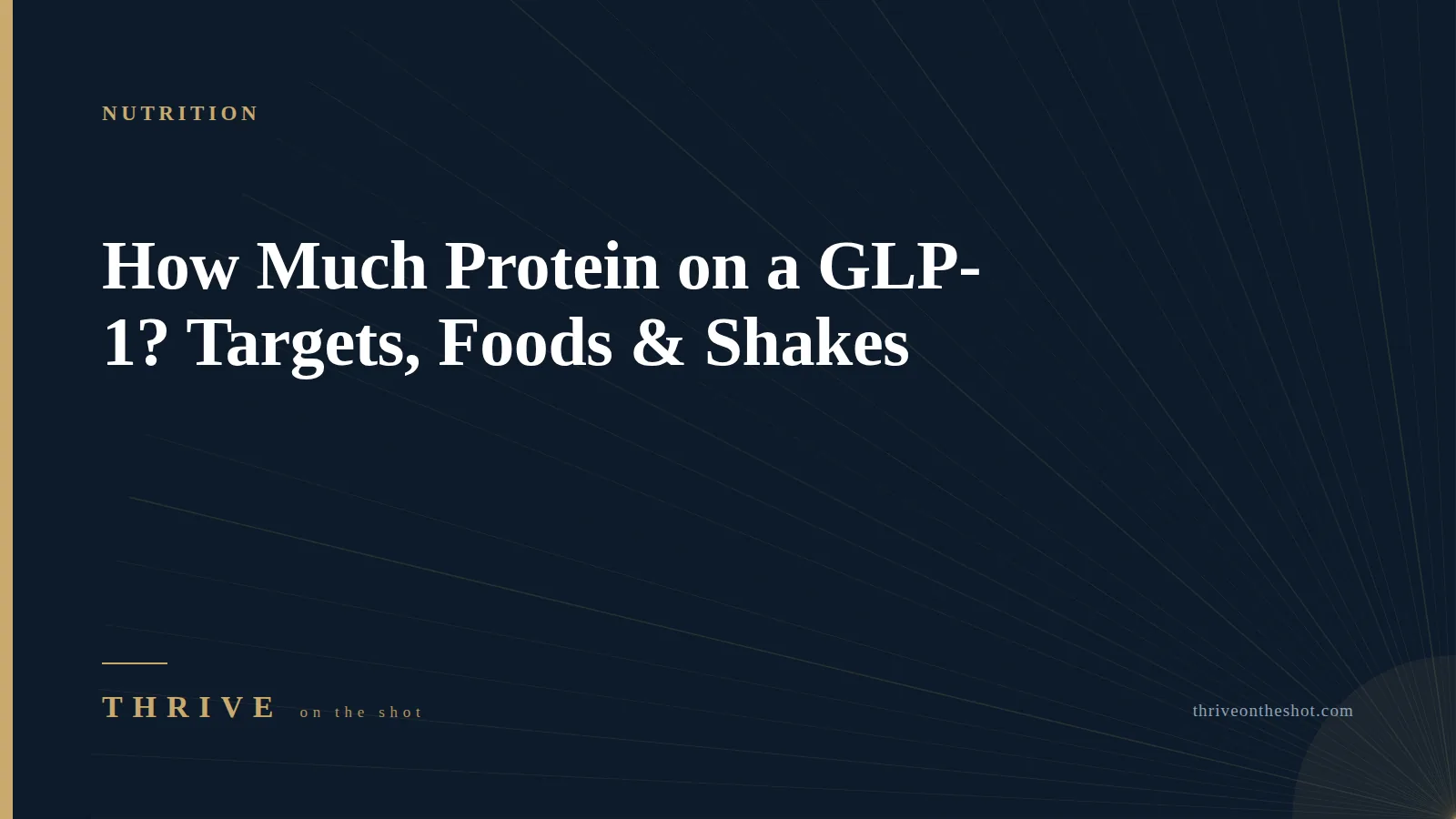 How Much Protein on a GLP-1? Targets, Foods & Shakes